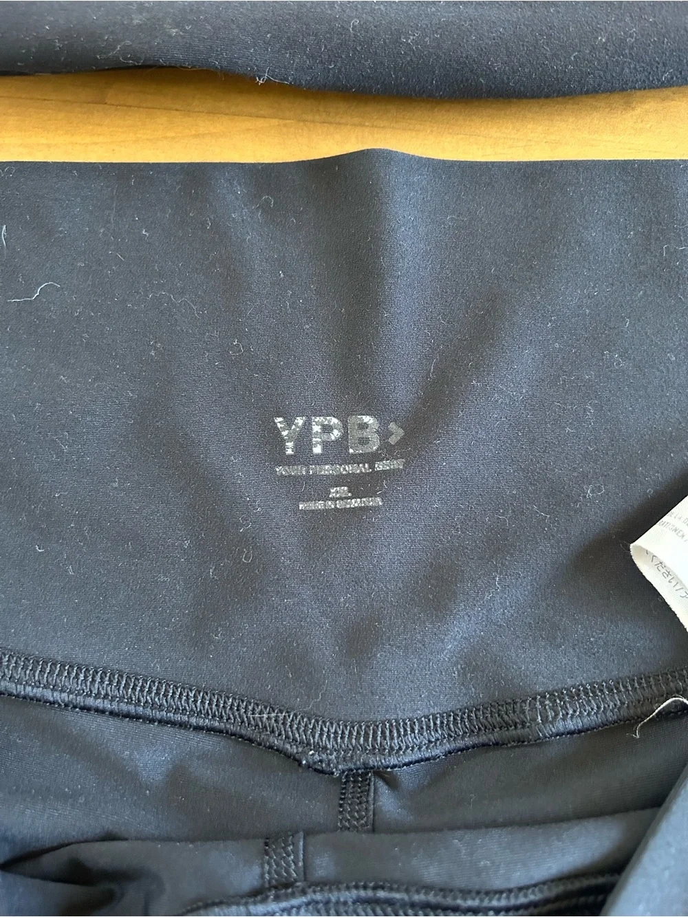 YPB Black Workout Top and Matching Biker Shorts - Picture 2 of 8